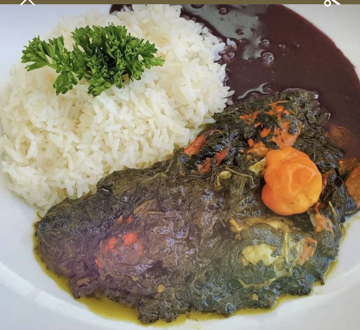 Haitian stew primarily made with jute leaves (Every Friday Only)