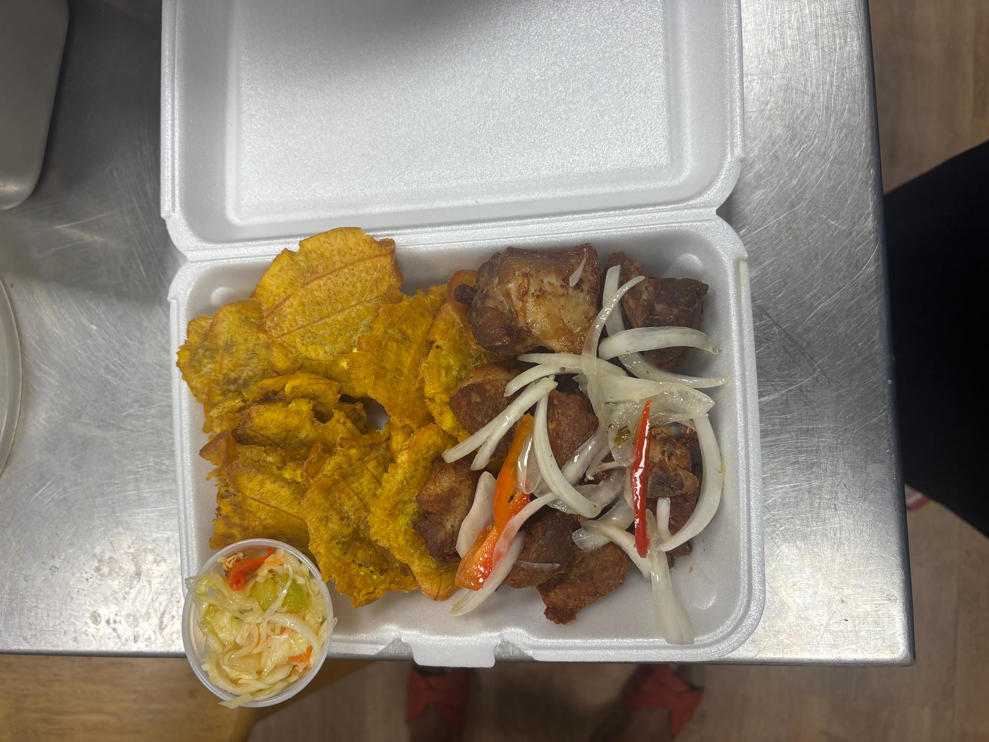 Fried plantains Pork