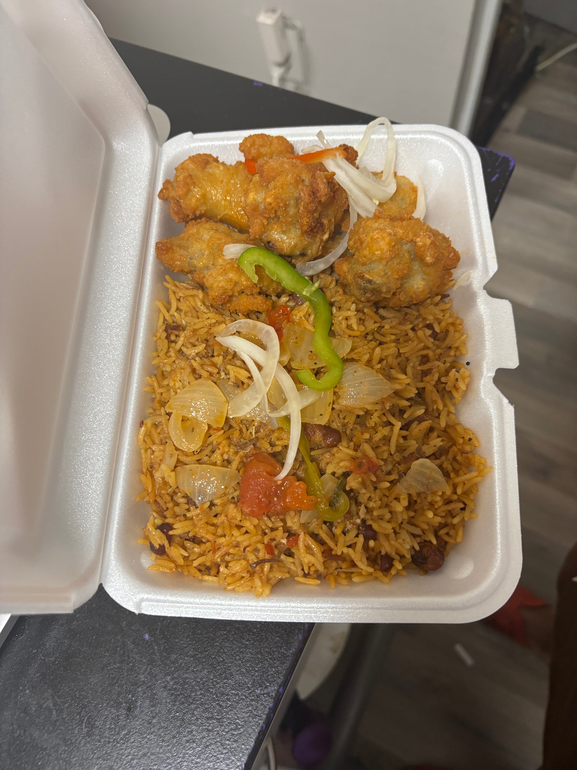 Median Size Brown Rice with Chicken